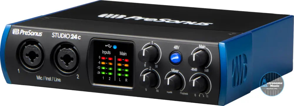 PreSonus Studio 24c, USB-C Compatible- Audio Interface - Metronome Music Inc.