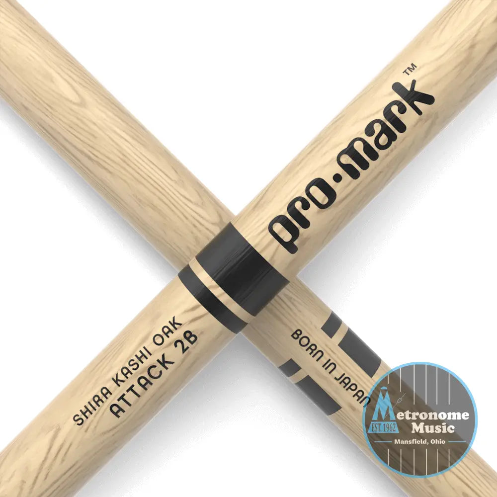 ProMark Classic Attack 2B, Shira Kashi Oak, Wood Tip - Metronome Music Inc.