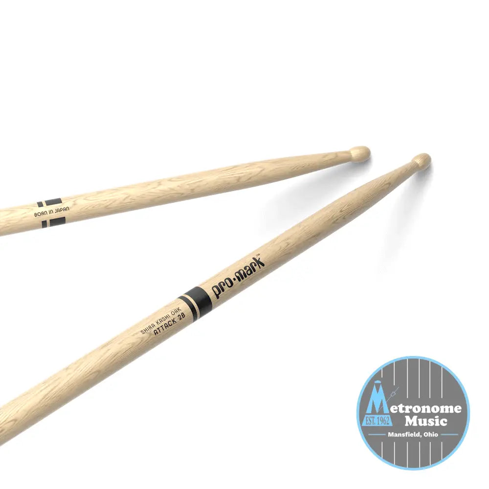 ProMark Classic Attack 2B, Shira Kashi Oak, Wood Tip - Metronome Music Inc.