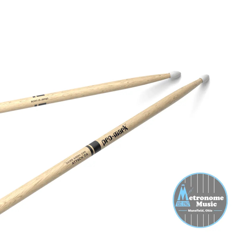 ProMark Classic Attack 7A, Shira Kashi Oak, Nylon Tip - Metronome Music Inc.