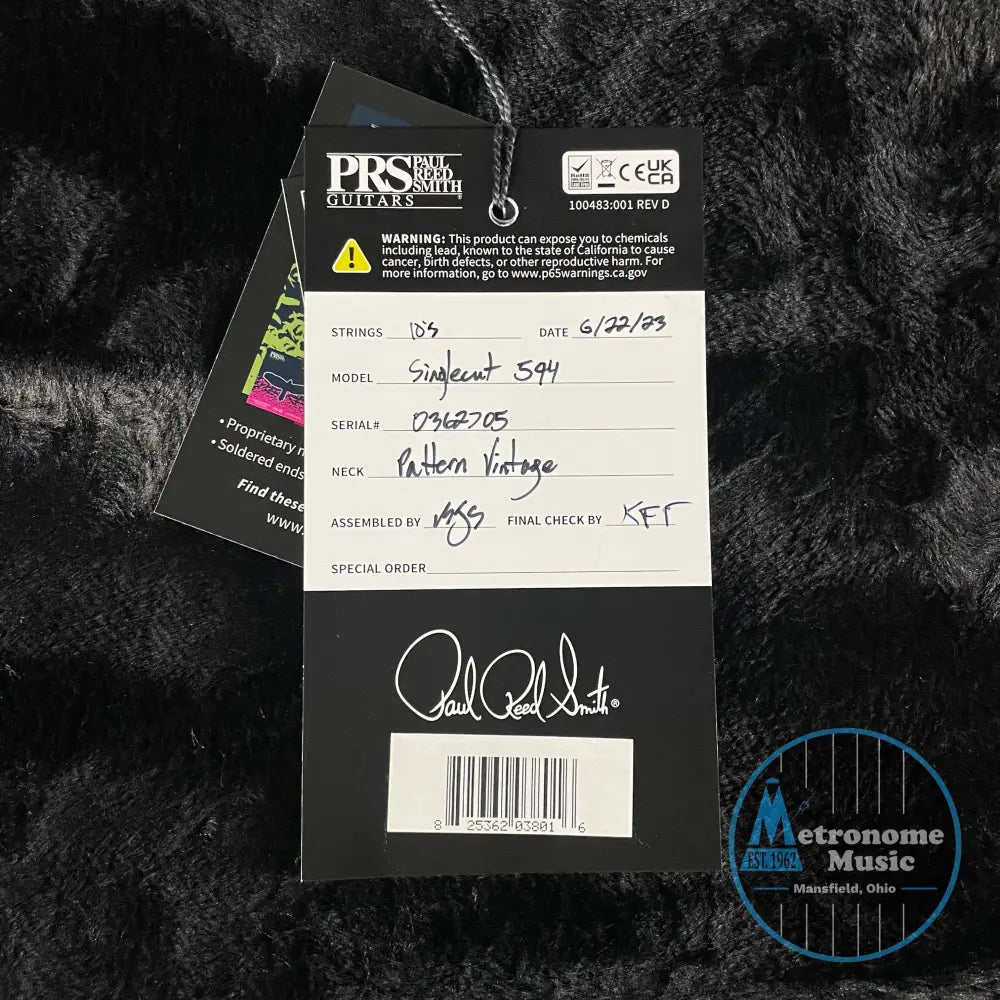 Paul Reed Smith, PRS McCarty 594 Singlecut- Dark Cherry Sunburst (23 0362705) - Metronome Music Inc.