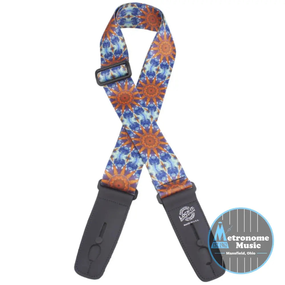 PSYCHEDELIC SUNBURST - LOCK-IT STRAP POLY PLUSH SERIES - Metronome Music Inc.