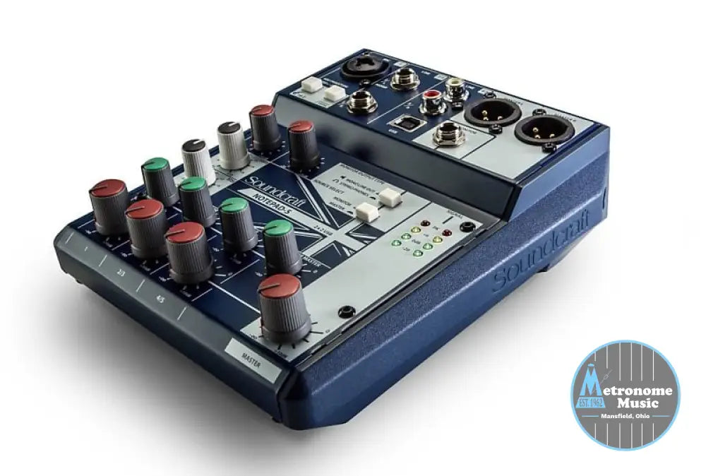 SoundCraft Analog Mixing Console with USB- Notepad 5 - Metronome Music Inc.