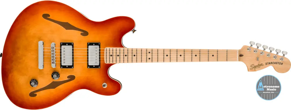 Squier Affinity Series Starcaster Deluxe - Sienna Sunburst - Metronome Music Inc.