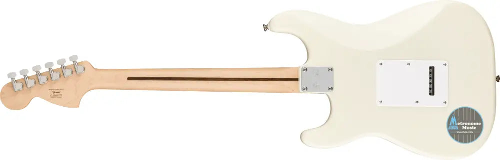 Squier Affinity Series Stratocaster, Maple - Olympic White - Metronome Music Inc.