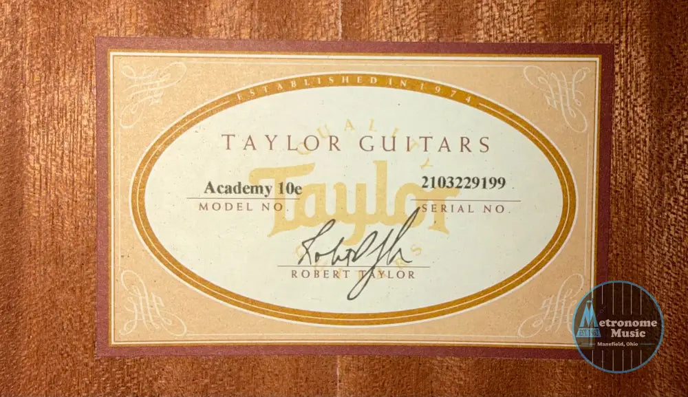 Taylor Academy 10e Acoustic-Electric - Natural (Used) - Metronome Music