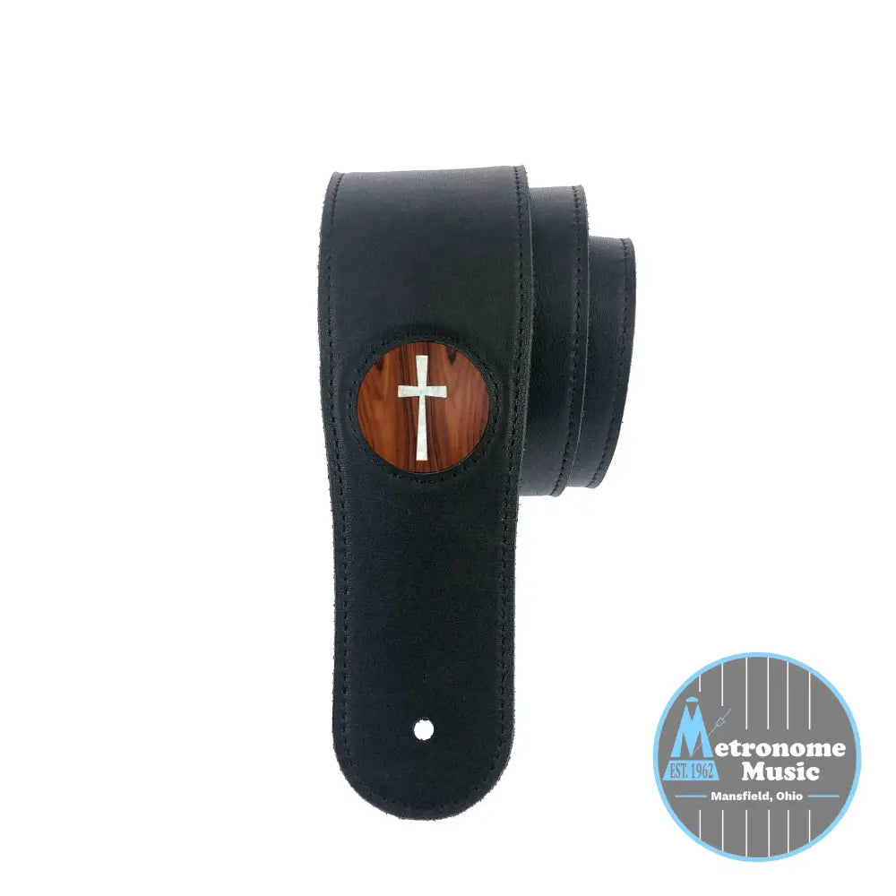 THALIA PEARL CROSS INLAY GUITAR STRAP - Metronome Music Inc.