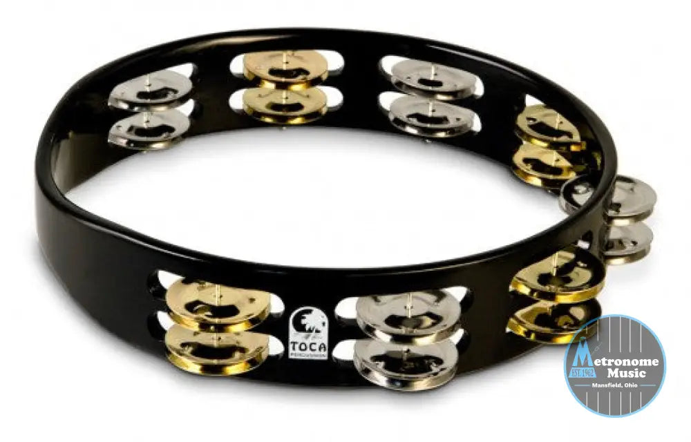 Toca ColorSound Tambourine, 10” Black - Metronome Music Inc.