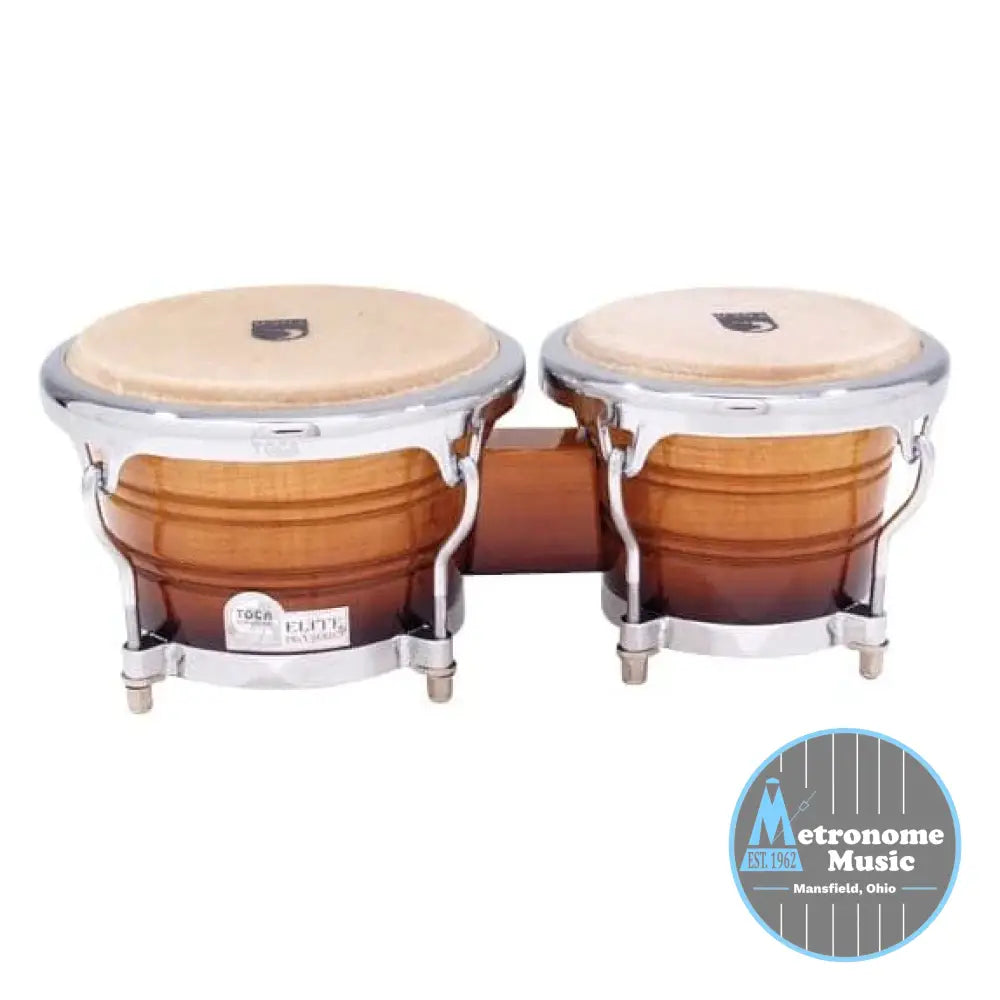 Toca Elite Pro Wood Bongos, Natural - Metronome Music Inc.