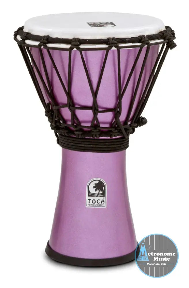 Toca Freestyle Colorsound 7" Djembe, Metallic Violet - Metronome Music Inc.