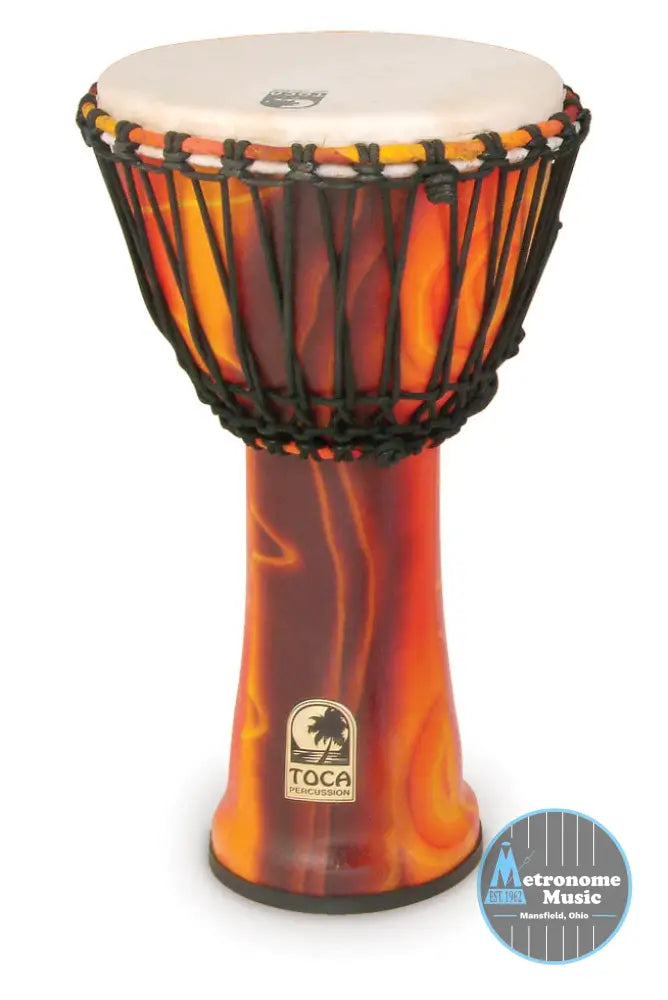 Toca Freestyle Rope Tuned 10'' Djembe, Fiesta - Metronome Music Inc.