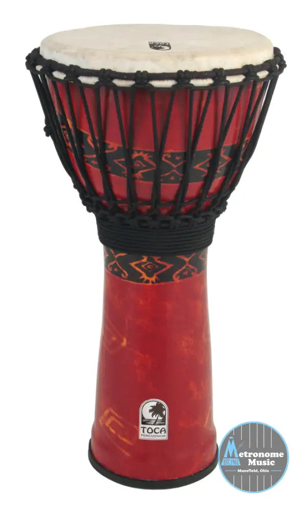 Toca Freestyle Rope Tuned Djembe Bali Red - Metronome Music Inc.
