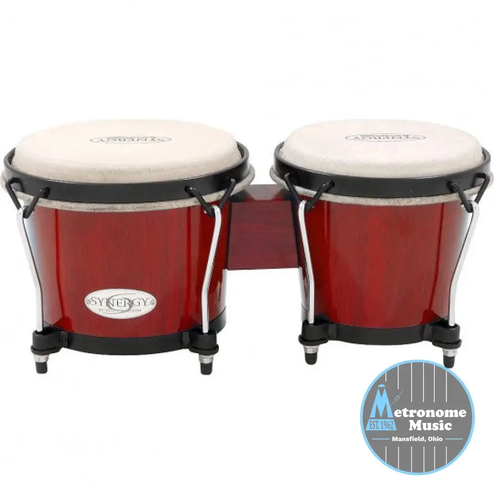 Toca Synergy Synthetic Bongos- Red - Metronome Music Inc.