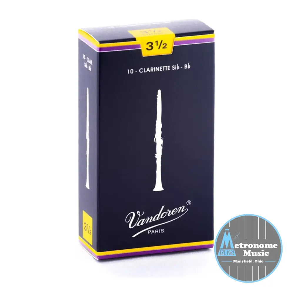 Vandoren Traditional Bb Clarinet Reeds- #3.5 Box of 10 - Metronome Music Inc.