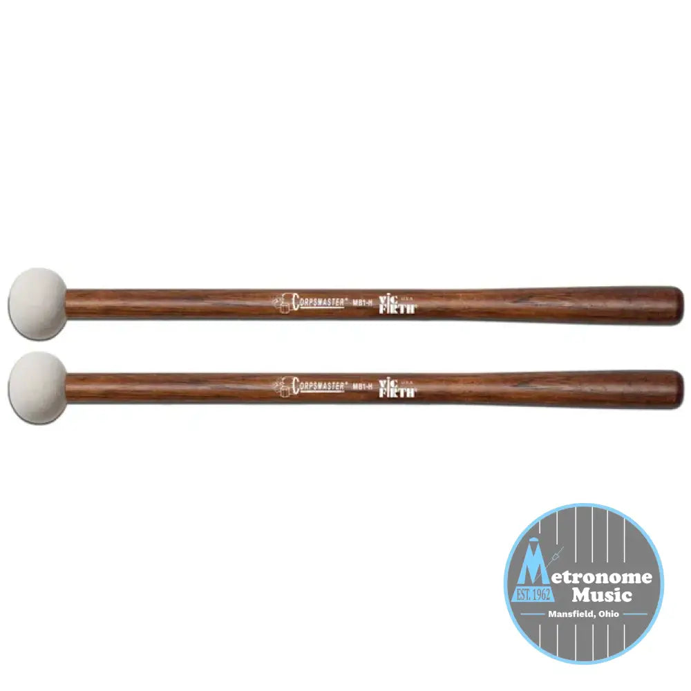 Vic Firth MB1H Corpsmaster Marching Bass, Small Head, Hard Mallets - Metronome Music Inc.