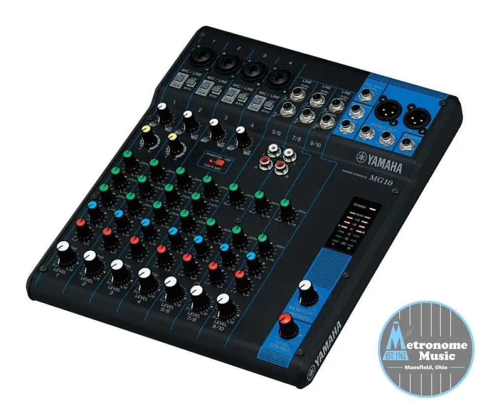 Yamaha 10-Channel Mixing Console MG10A - Metronome Music Inc.