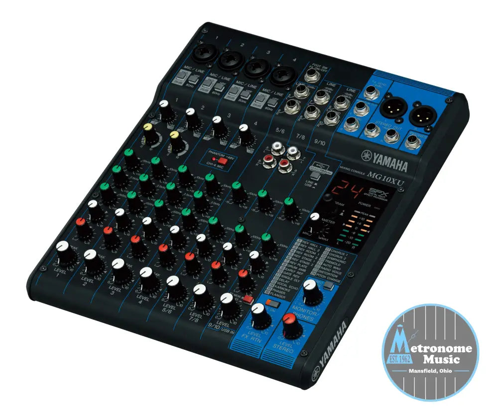 Yamaha 10-Channel Mixing Console MG10XU - Metronome Music Inc.