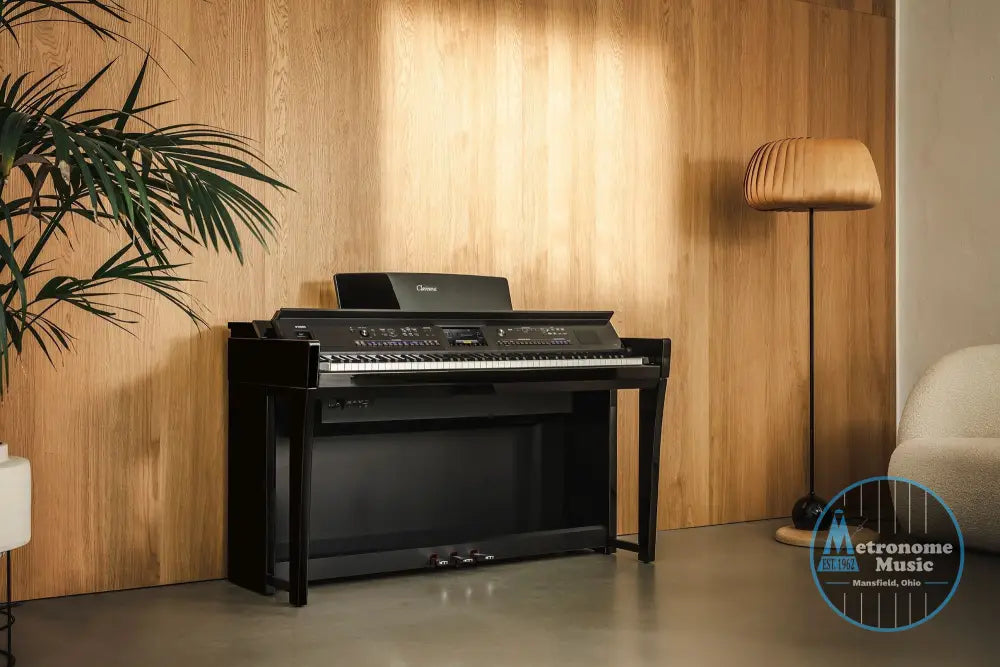 Yamaha Clavinova CVP-905 Digital Piano w/Bench - Polished Ebony - Metronome Music Inc.