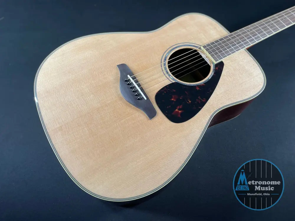 Yamaha FG830 Solid Top Acoustic Guitar - Natural - Metronome Music Inc.