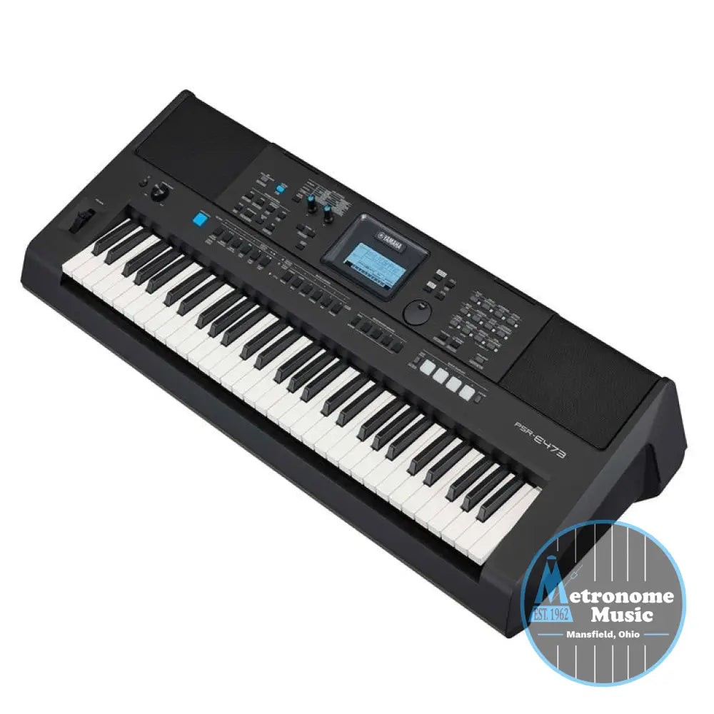 Yamaha PSR-E473 61-Key Portable Keyboard w/Survival Kit - Metronome Music Inc.