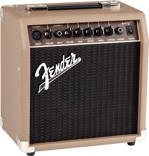 Fender Acoustasonic 15, 2-Channel 1x6" Acoustic Amplifier - Metronome Music Inc.