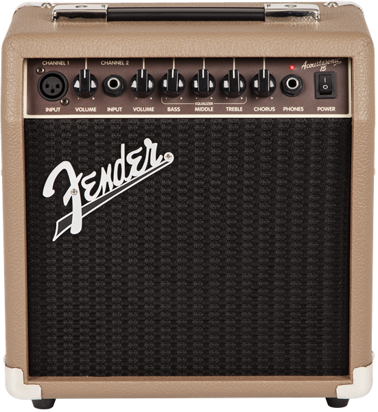 Fender Acoustasonic 15, 2-Channel 1x6" Acoustic Amplifier - Metronome Music Inc.
