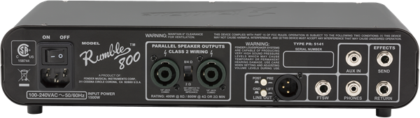 Fender Rumble 800 HD, 800-Watt Bass Head - Metronome Music Inc.