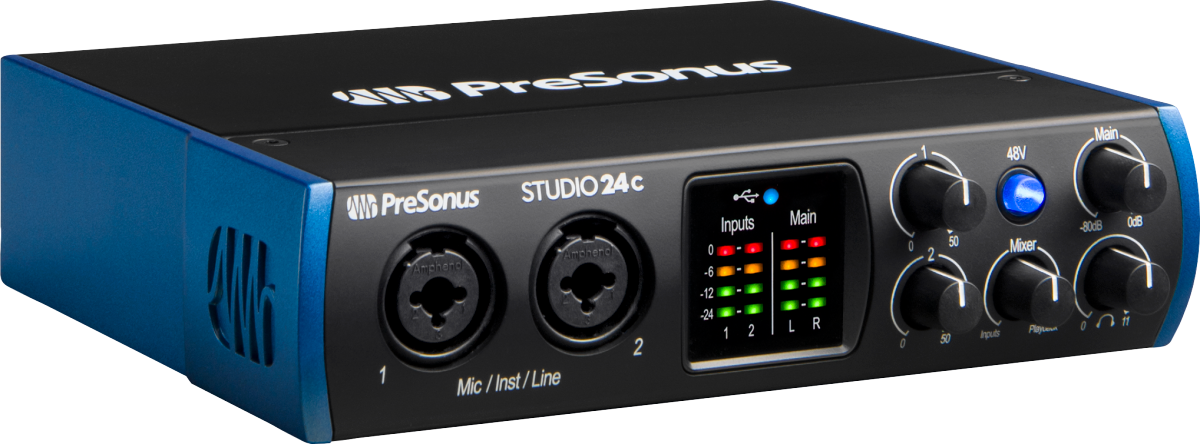 PreSonus Studio 24c, USB-C Compatible- Audio Interface - Metronome Music Inc.