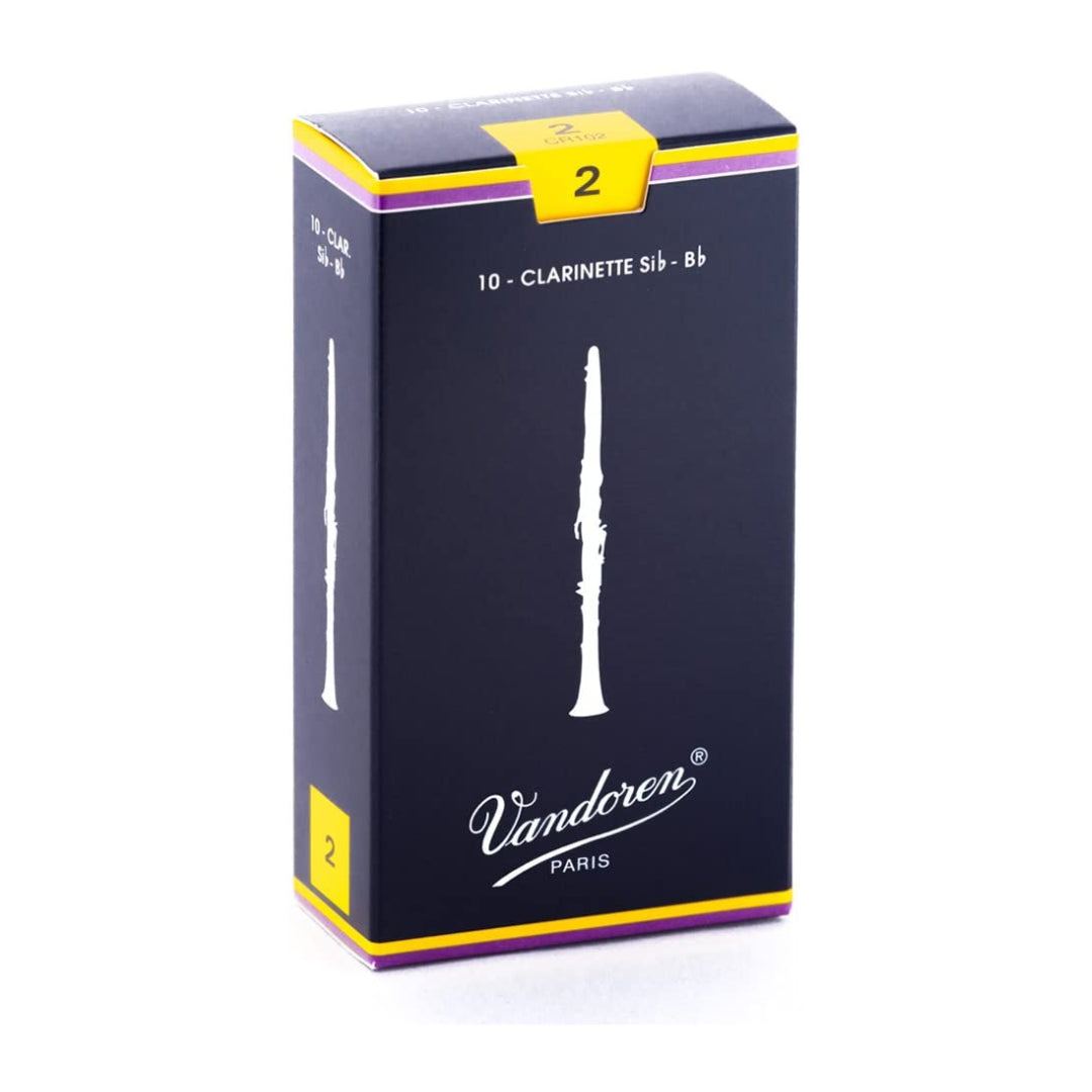 Vandoren Traditional Bb Clarinet Reeds- #2 Box of 10 - Metronome Music Inc.