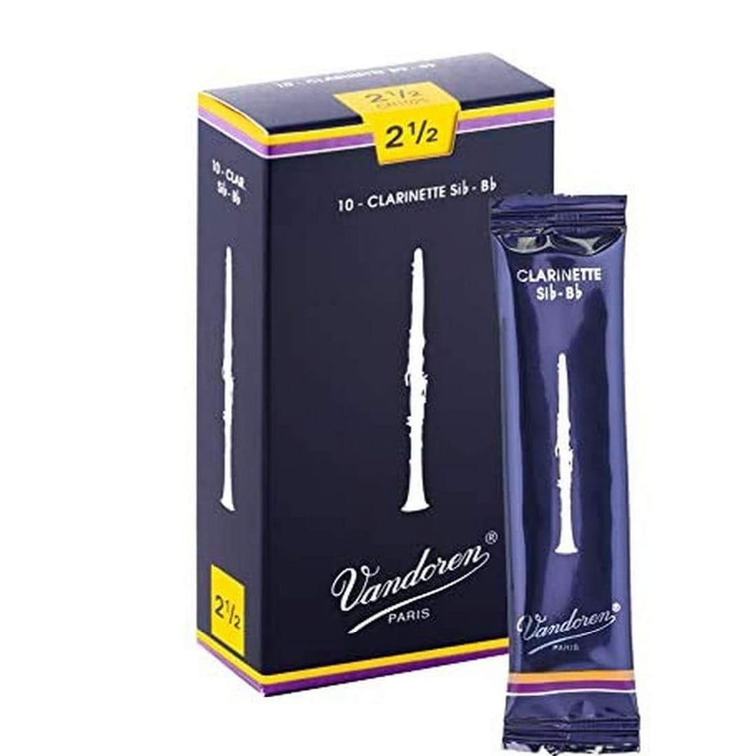 Vandoren Traditional Bb Clarinet Reeds- #2.5 Box of 10 - Metronome Music Inc.