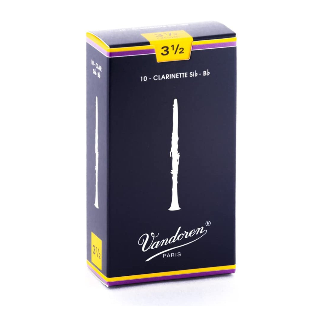 Vandoren Traditional Bb Clarinet Reeds- #3.5 Box of 10 - Metronome Music Inc.