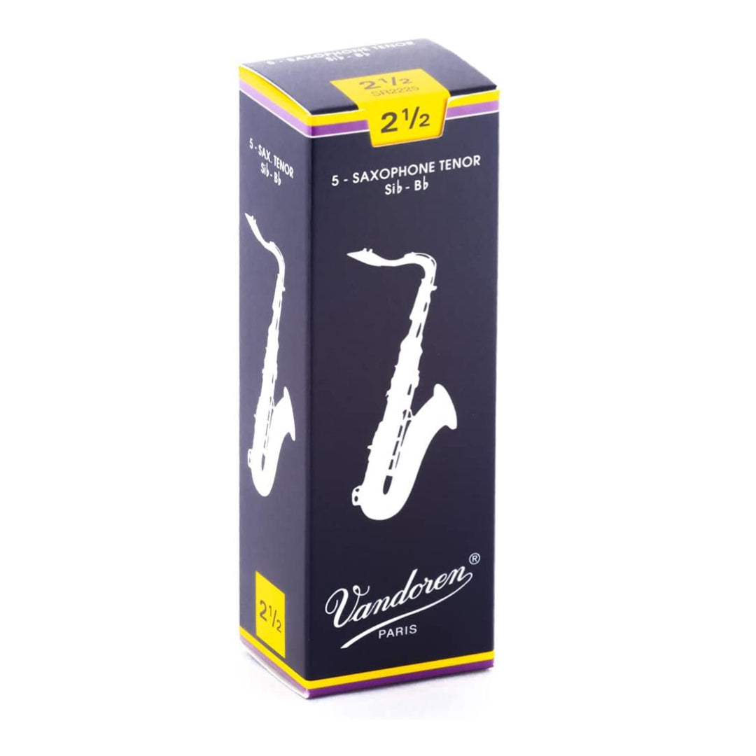 Vandoren Traditional Tenor Saxophone Reeds- #2.5 Box of 5 - Metronome Music Inc.