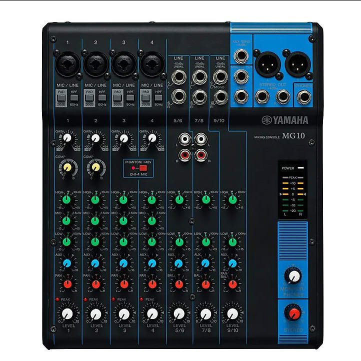 Yamaha 10-Channel Mixing Console MG10 | Metronome Music Inc.