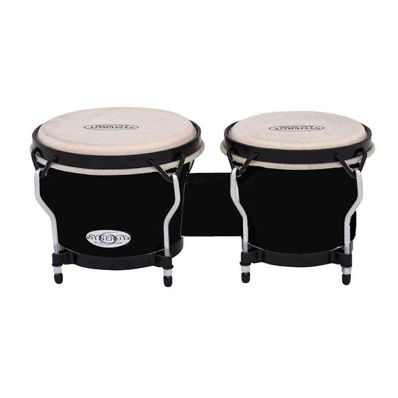 Toca Synergy Synthetic Bongos - Black - Metronome Music Inc.