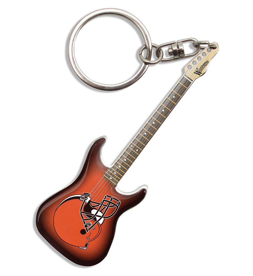 Cleveland Browns Electric Guitar Keychain - Metronome Music Inc.