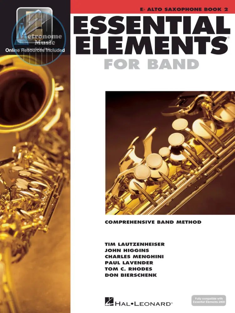 Essential Elements for Band, Eb Alto Saxophone Book 2 - Metronome Music Inc.