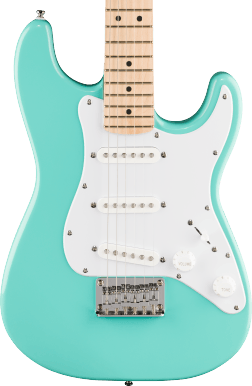 Squier Mini Stratocaster Maple Fingerboard White Pickguard - Sea Foam Green