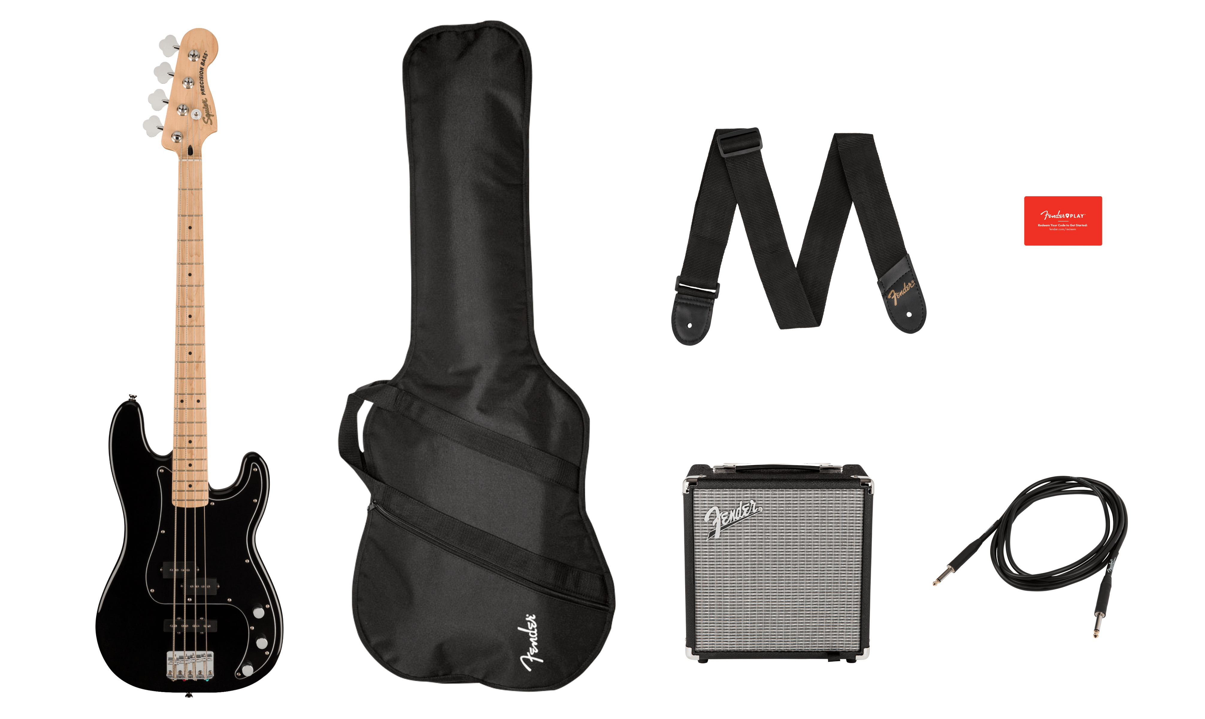 Squier Affinity Series Precision Bass PJ Pack - Black - Metronome Music Inc.