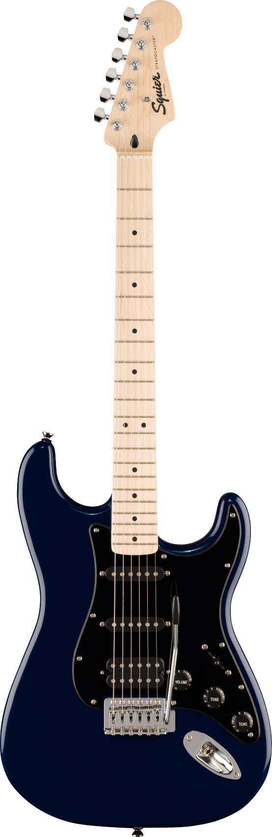 Squier Sonic Stratocaster HSS Maple Fingerboard Black Pickguard - Midnight Blue
