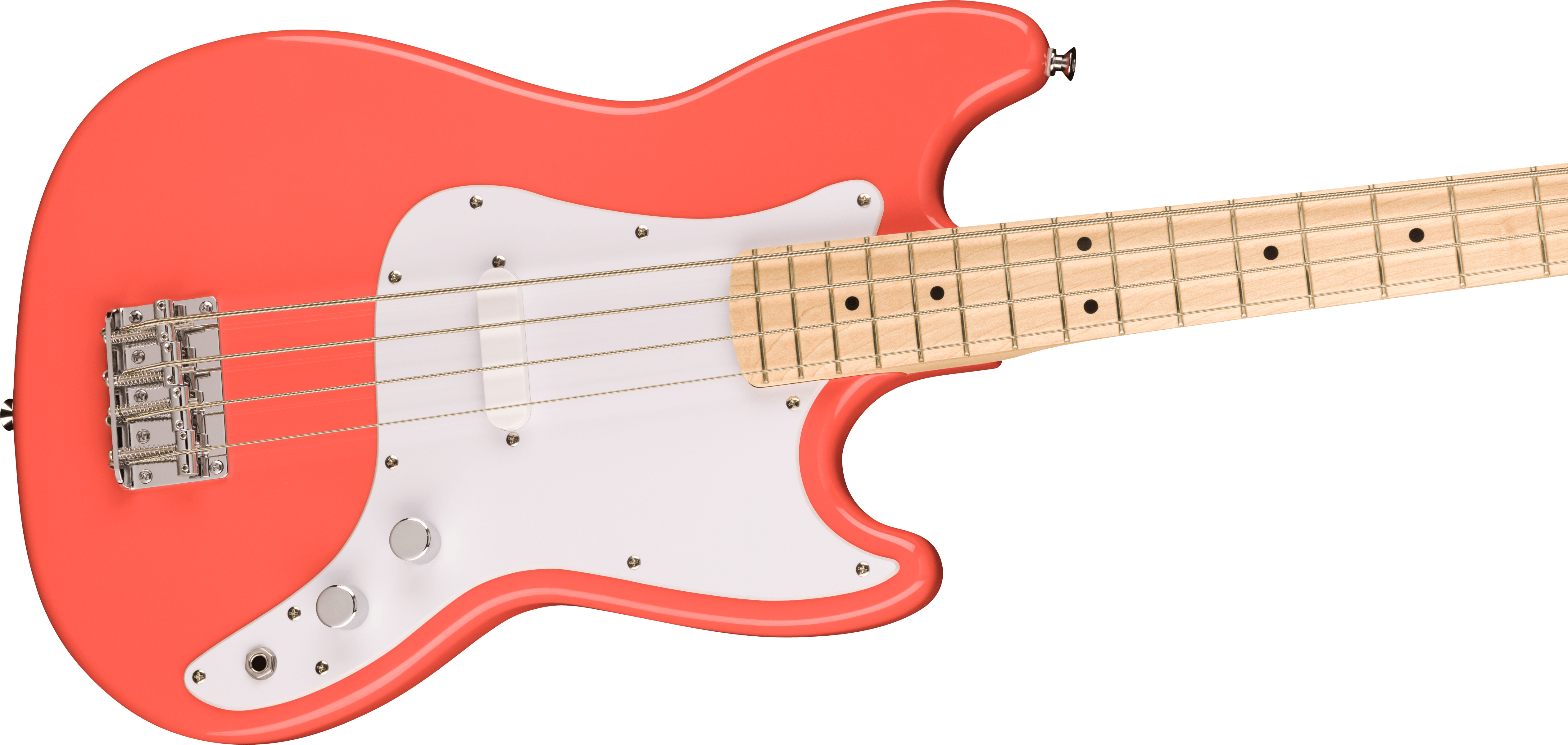 Squier Sonic Bronco Bass - Tahitian Coral - Metronome Music Inc.
