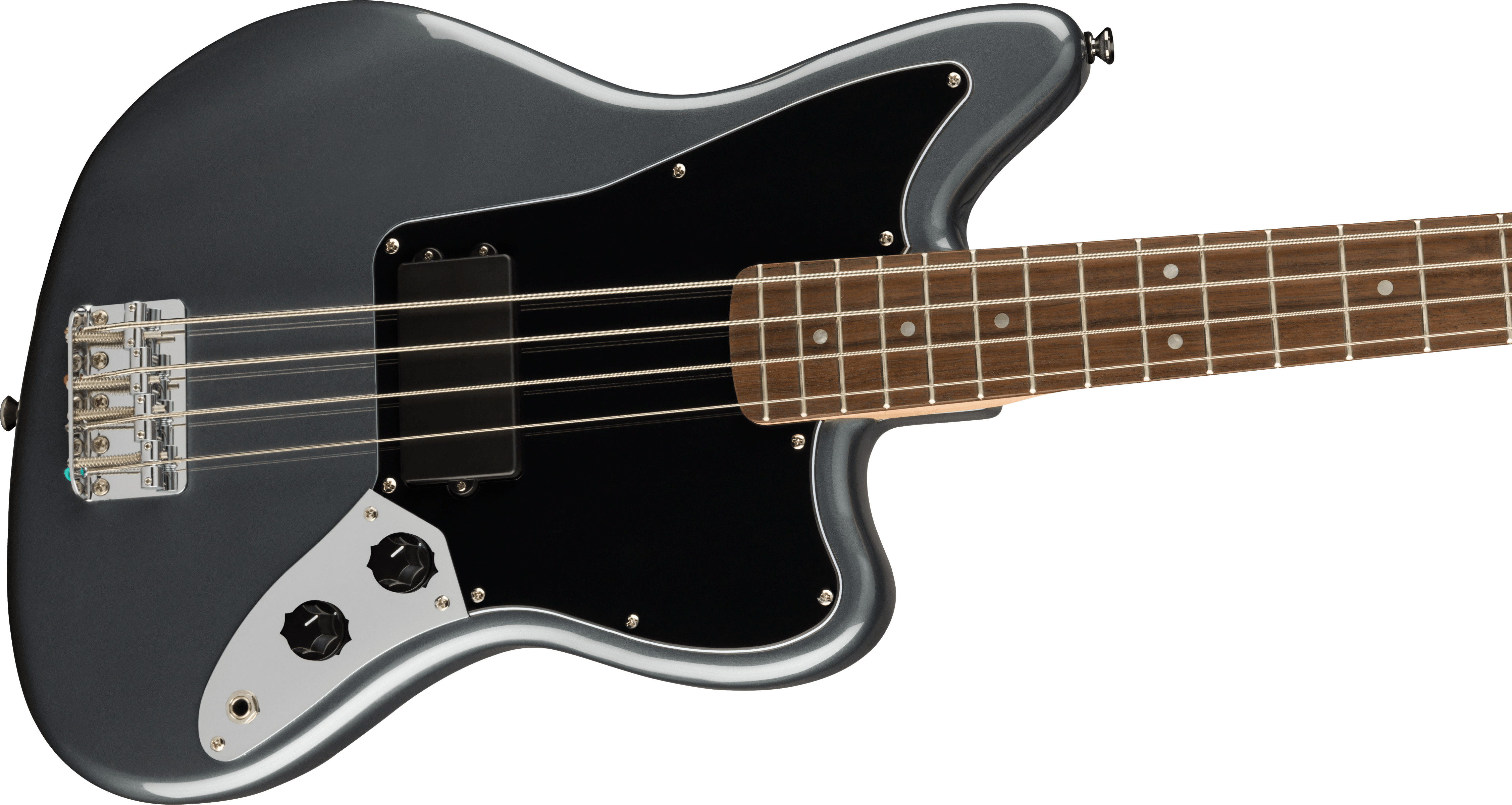Squier Affinity Series Jaguar Bass H - Charcoal Frost Metallic - Metronome Music Inc.