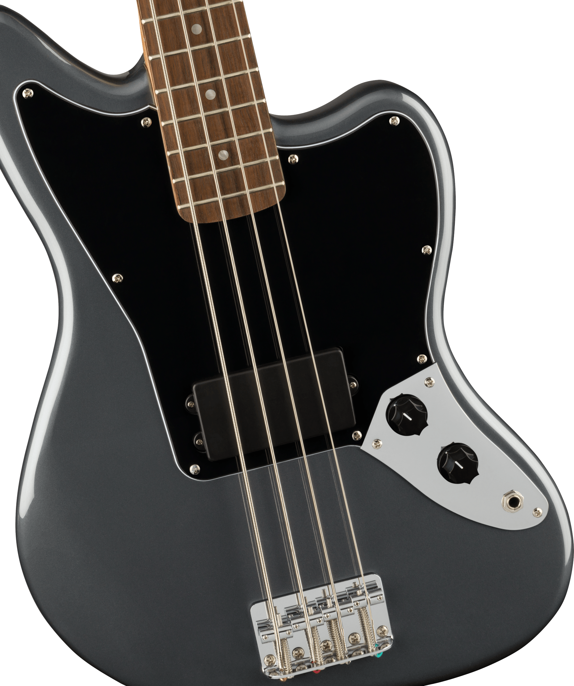 Squier Affinity Series Jaguar Bass H - Charcoal Frost Metallic - Metronome Music Inc.