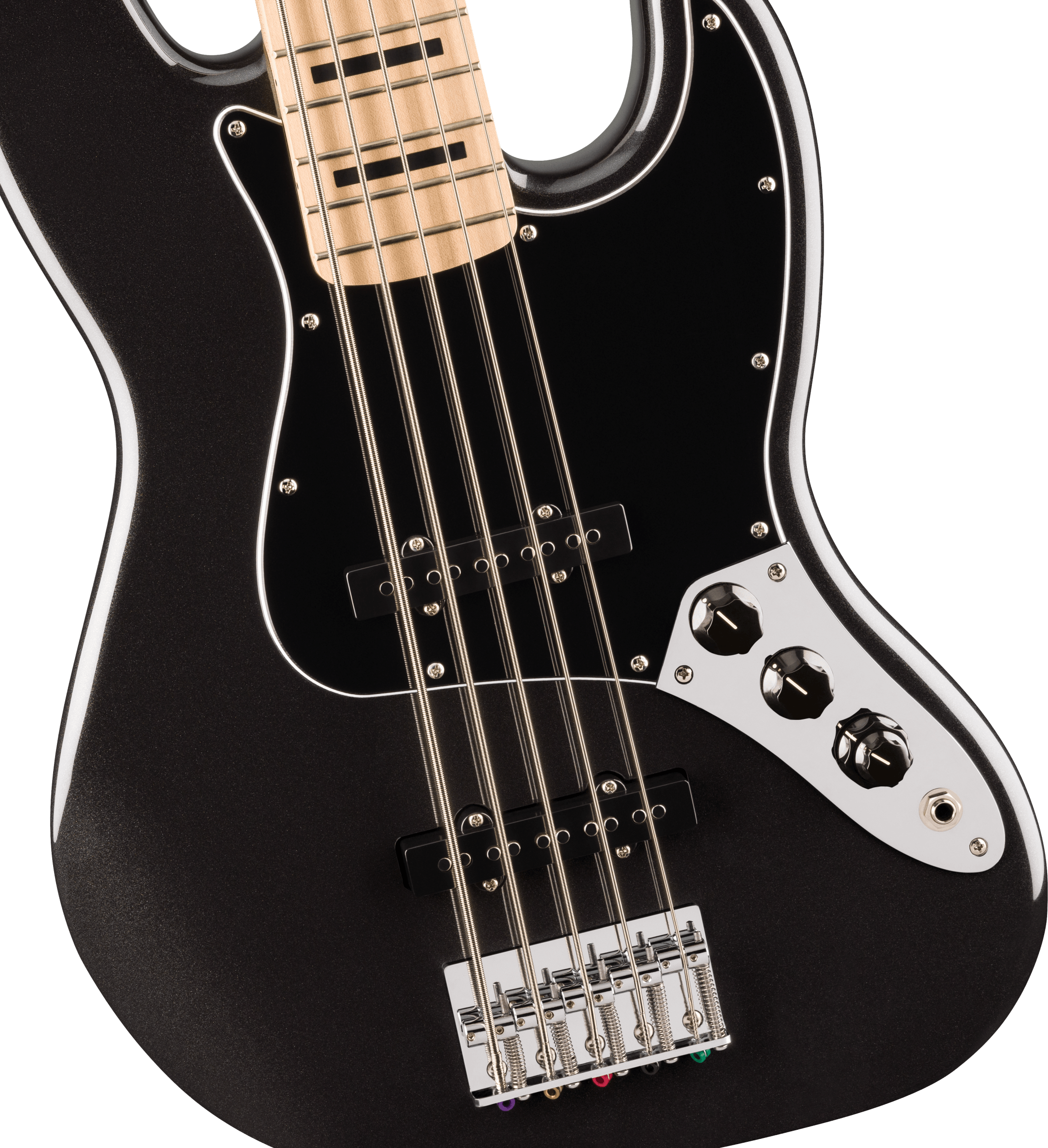 Squier Affinity Series Active Jazz Bass V - Black Metallic - Metronome Music Inc.