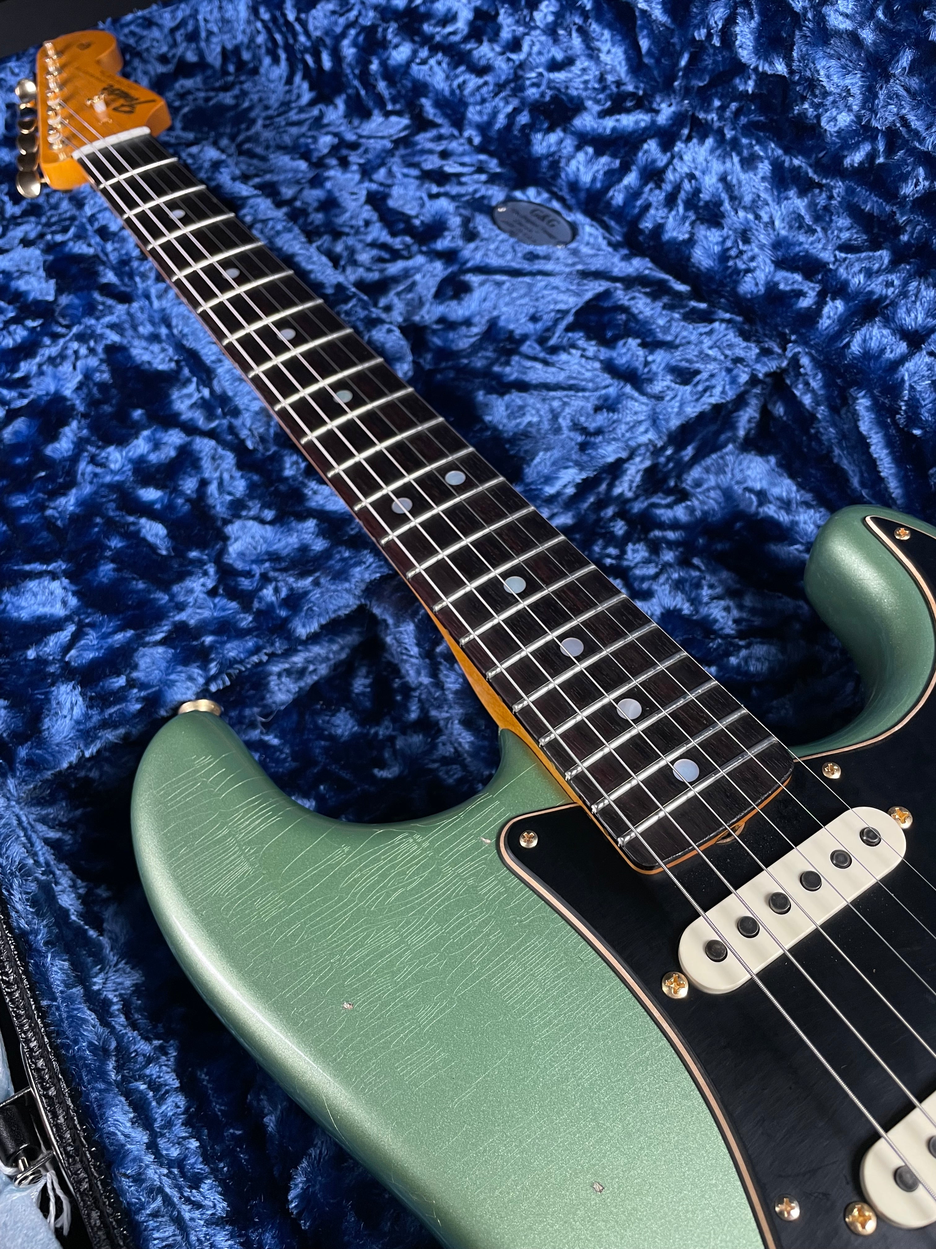 Fender Custom Shop LTD 1965 Dual-Mag Stratocaster - Aged Sage Green Metallic