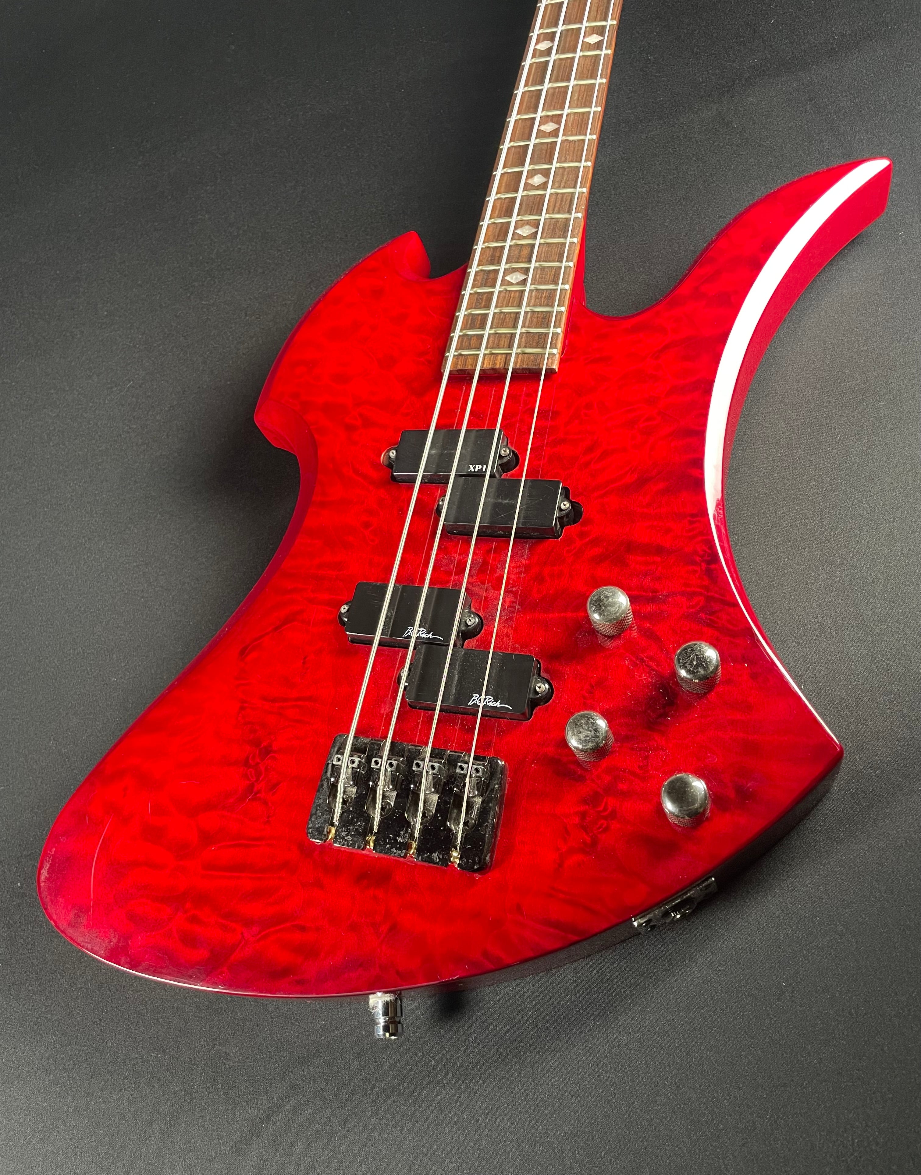 B.C. Rich Mockingbird NJ Series Bass - Transparent Red (MIK)