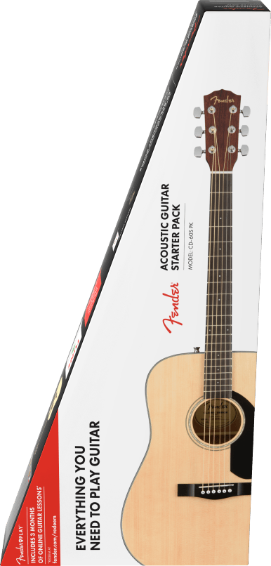 Fender CD-60S Dreadnought Pack V2 w/Gig Bag - Natural