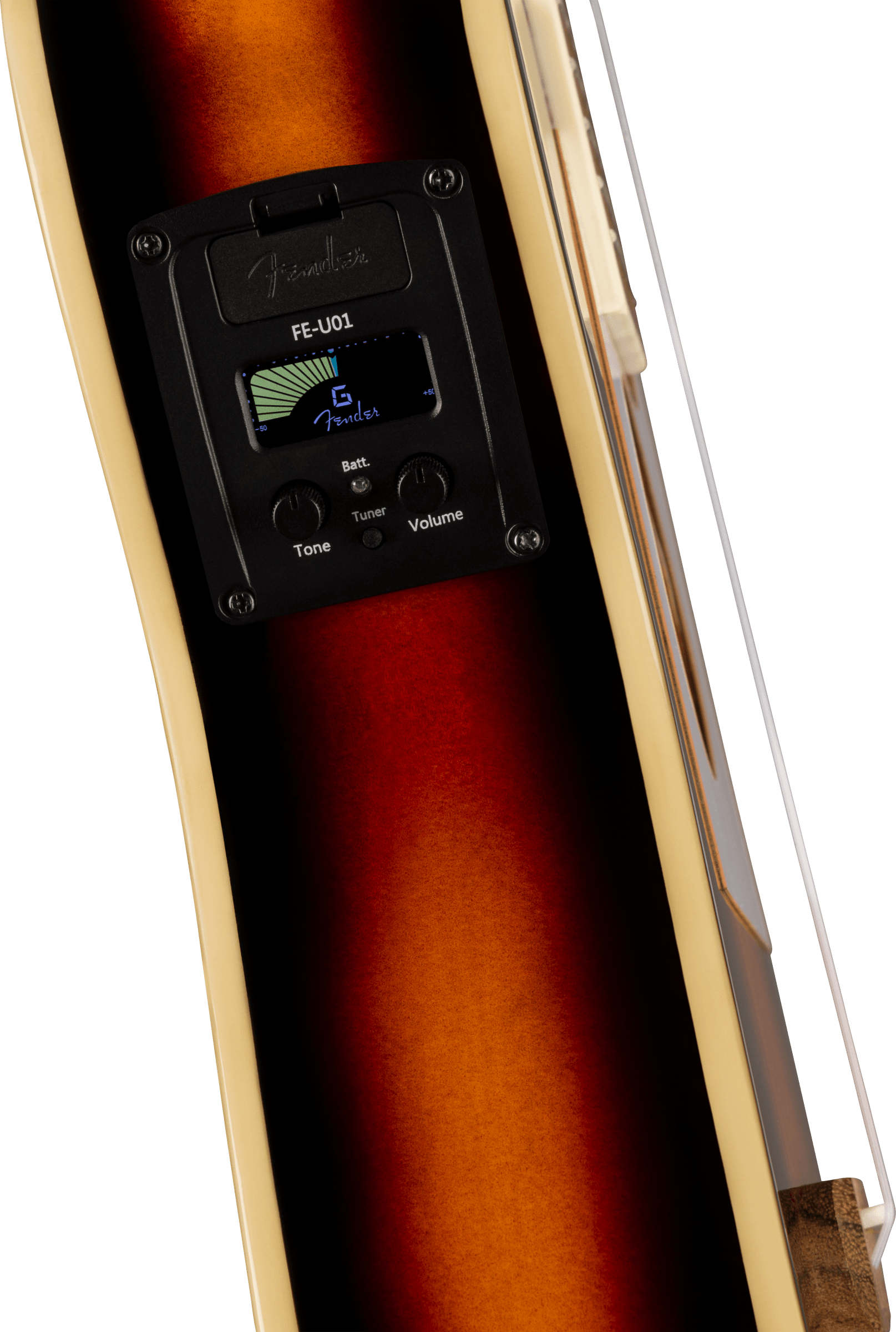 Fender Fullerton Tele Uke, Concert Ukulele - 2-Color Sunburst - Metronome Music Inc.
