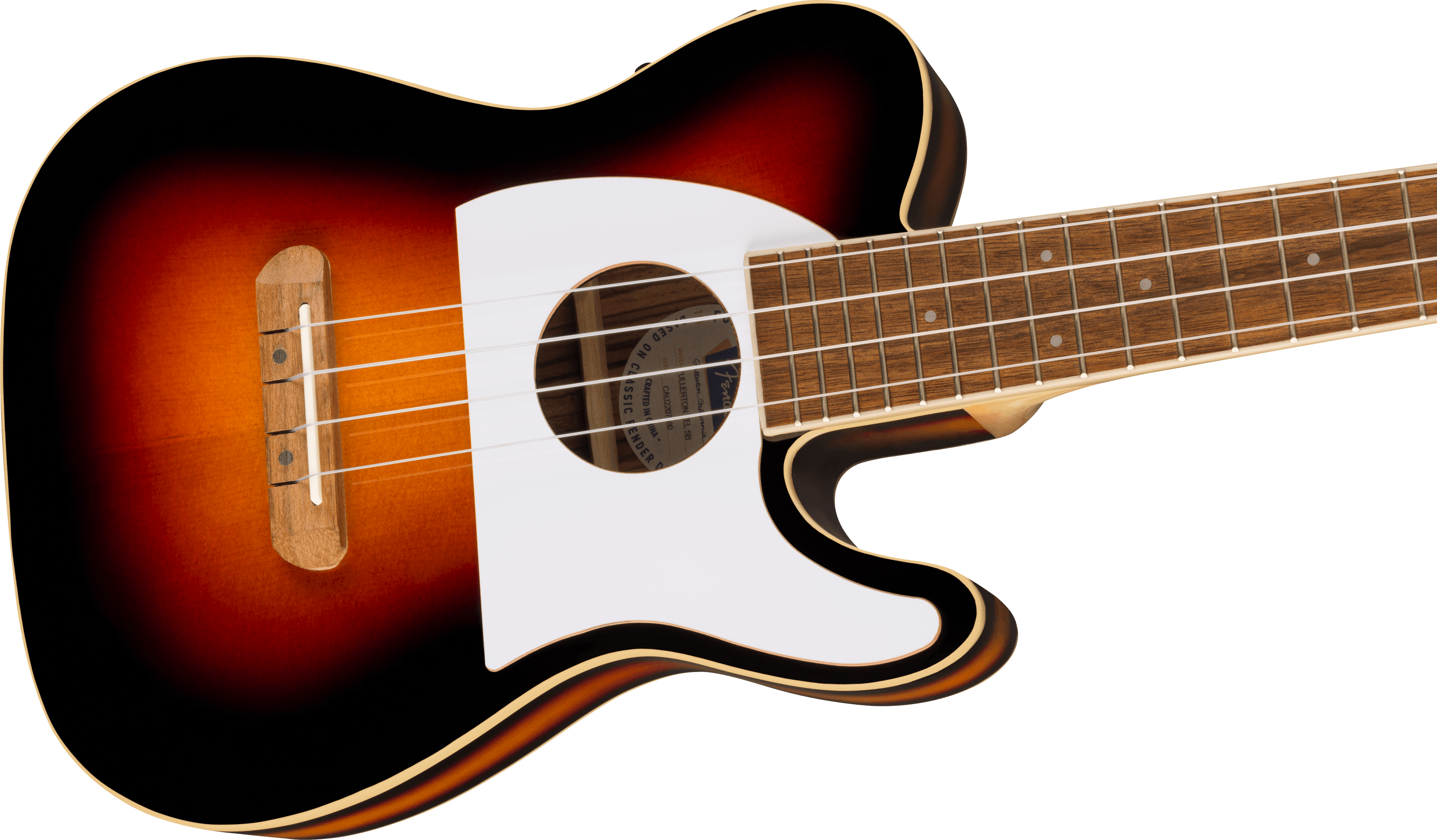 Fender Fullerton Tele Uke, Concert Ukulele - 2-Color Sunburst - Metronome Music Inc.