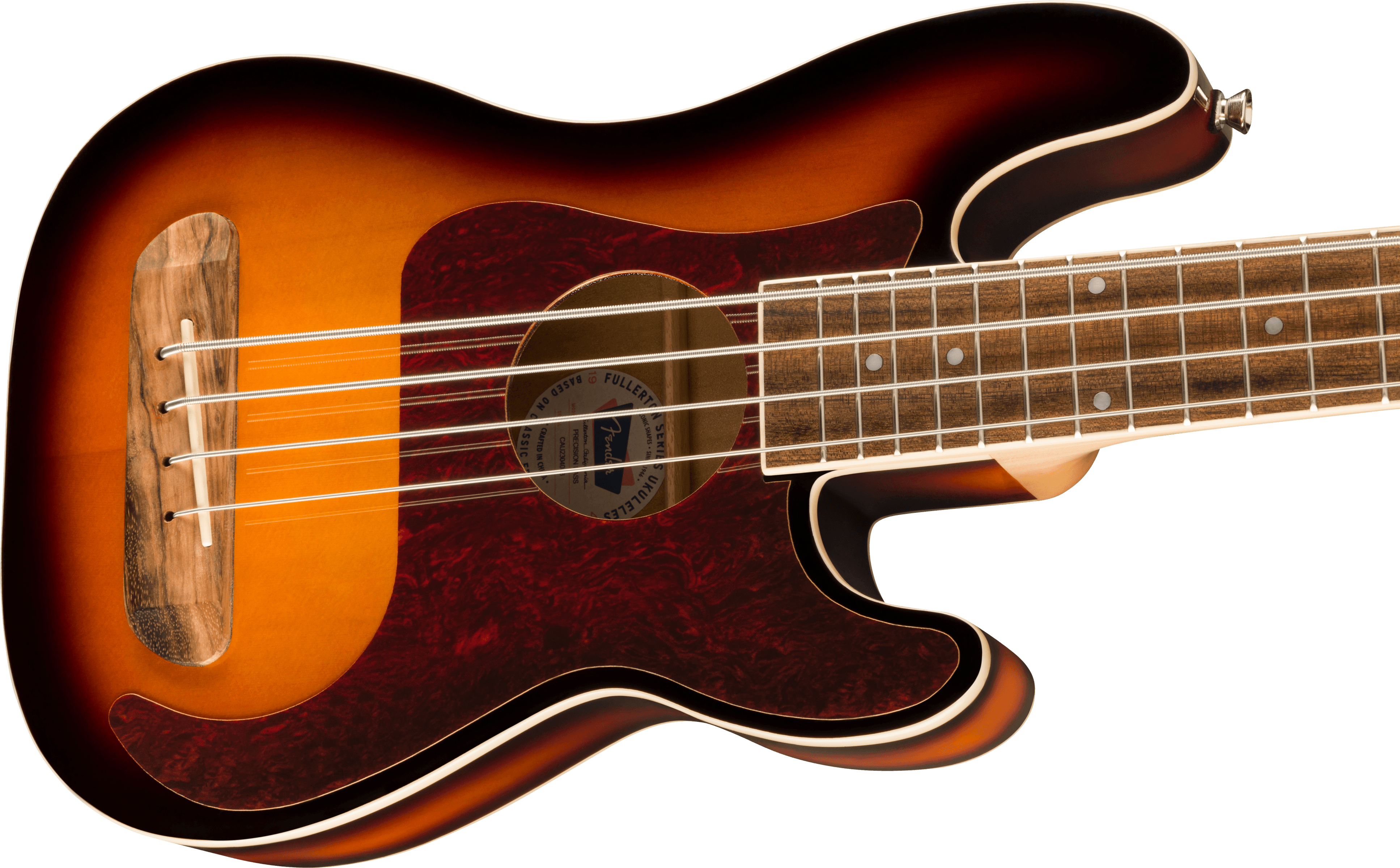 Fender Fullerton Precision Bass Ukulele - 3-Color Sunburst - Metronome Music Inc.