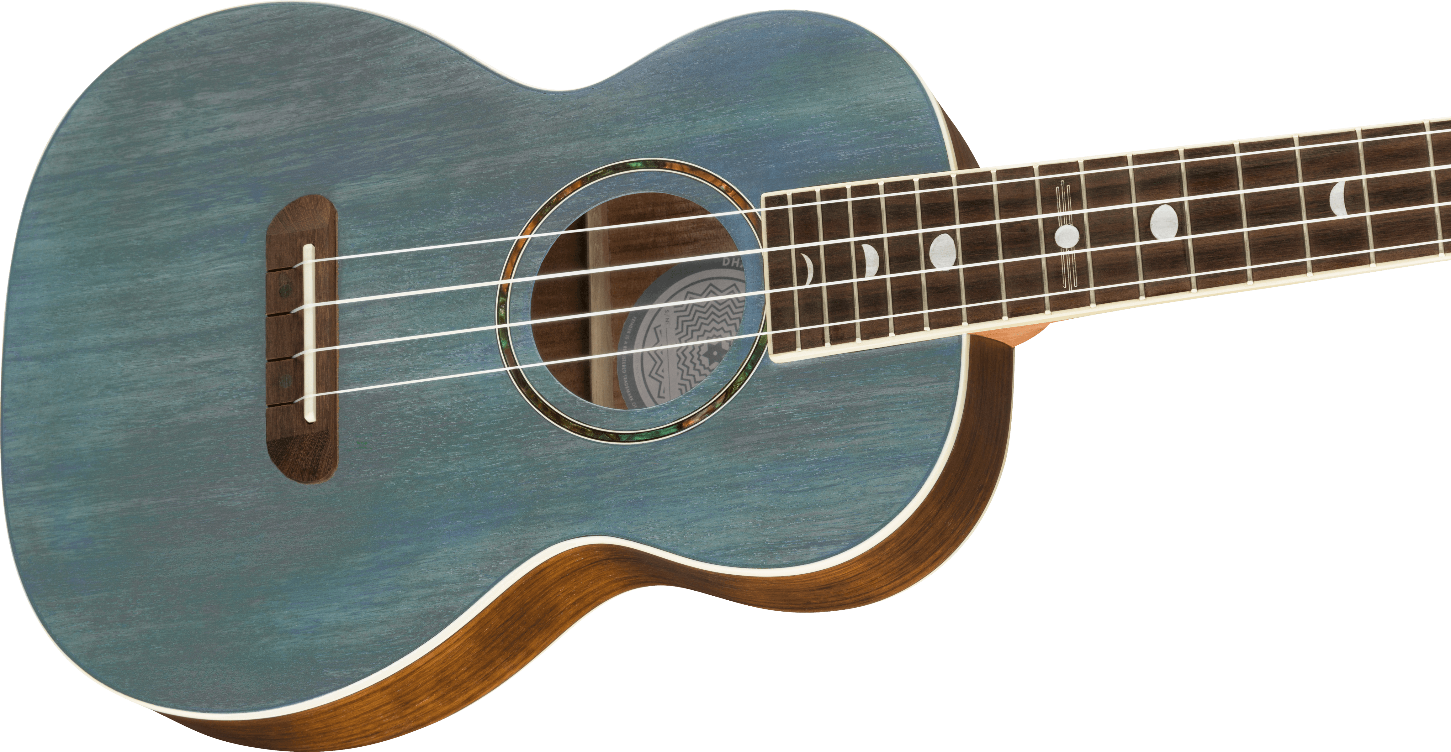Fender Dhani Harrison Uke, Tenor Ukulele w/Bag - Turquoise - Metronome Music Inc.